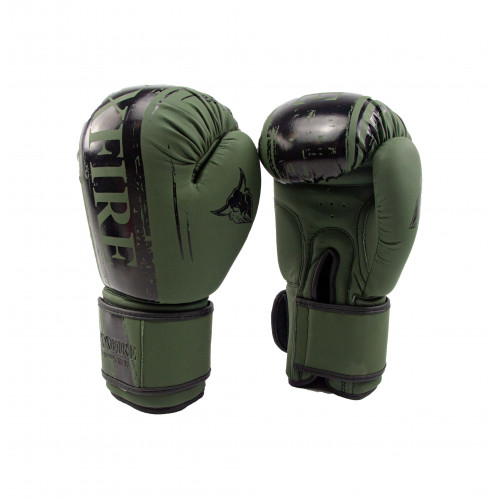 Боксерские перчатки OXXFIRE COMFORT, PVC, (12 oz), оливковый/зеленый