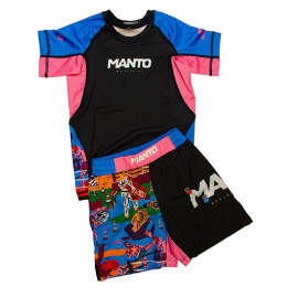 Набор майка/шорты (5 комплектов) MANTO(NEW MODEL) 169, взрослые, цвет черный/синий/розовый, (XXS-L)