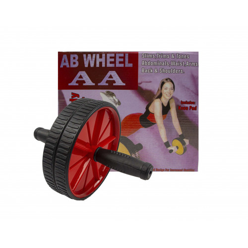 Ролик для пресса AB WHELL, 2 колеса, цвет красный