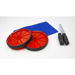 Ролик для пресса AB WHELL, 2 колеса, цвет красный