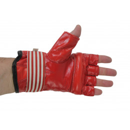 Шингарты TOP TEN, на резинке, кожа, красные, S