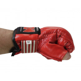 Шингарты TOP TEN, на резинке, кожа, красные, S