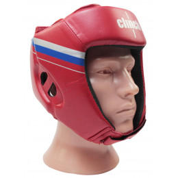 Шлем боксерский CLINCH, открытый, красный, DX, M