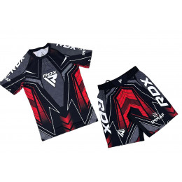 Набор майка/шорты(5 комплектов) RDX 3024, взрослый (красный), (S-XXL)