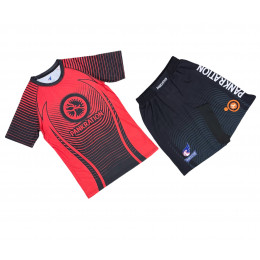 Набор майка/шорты (6 комплектов) PANKRATION 2058 детский, красный (128-XS)