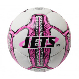 Мяч футбольный JETS ice, чер-белый-розовый, №5