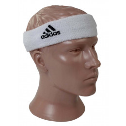 Эластичная повязка adidas на лоб от пота, цвет белый