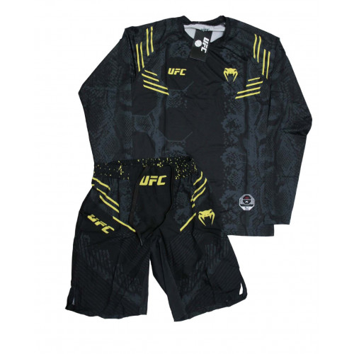 Комплект рашгард/шорты (2) VENUM UFC(NEW MODEL), взрослый, черный/зеленый, XXL