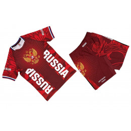 Набор майка/шорты (5  комлпектов) RUSSIA(TR)3010 детский, красный 140(7-8л)-XS(9-10л)