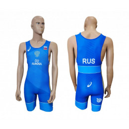 Трико борцовское ALROSA(ASICS) NEW, синее, L