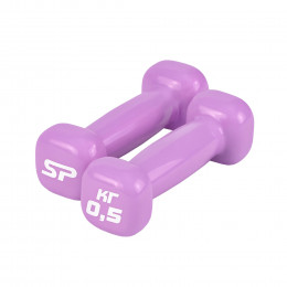 Гантель виниловая ESPADO ES1119LC сиреневая, 1 пара (0.5)