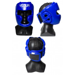 Шлем боксерский тренировочный VENUM(реплика), закрытый, синий, DX, (XL)
