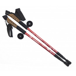 Палки для скандинавской ходьбы ENERGIA, пробковая ручка, красные