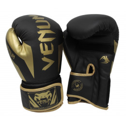 Перчатки боксерские Venum Elite Black/Gold, (14oz)