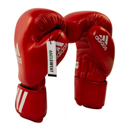 Перчатки боксерские adidas(AIBA), кожа (10 OZ, красный)