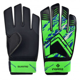 Перчатки вратарские Ingame Qauntro IQ-102 черно-зеленые (9)