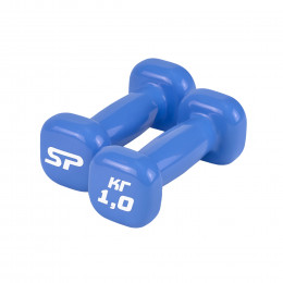 Гантель виниловая ESPADO ES1119BL голубая, 1 пара (1)