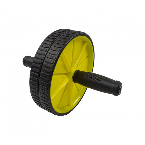Ролик для пресса AB WHELL, 2 колеса, цвет желтый