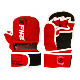 Перчатки тренировочные OXXFIRE MMA, красные, DX, S