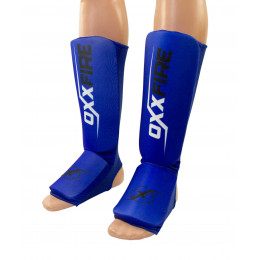 Защита голени и стопы OXXFIRE, лайкра, синие, (XL)
