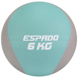 Медбол ESPADO 6 кг, серый-мятный ES2602