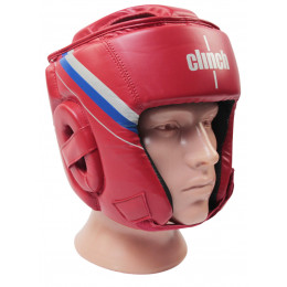 Шлем защитный CLINCH(TOP SOFT), для кикбоксинга, красный, DX, XL
