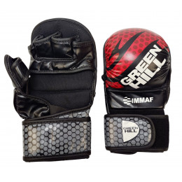Перчатки MMA GREEN HILL, DX, черный/красный, M