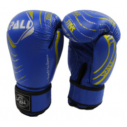 Перчатки боксерские SPALL, кожа, синий/черный, 14 OZ