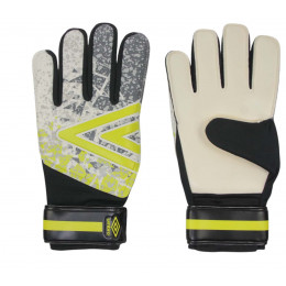 Перчатки вратарские UMBRO(Размер 10), белый/серый/желтый, модель №5