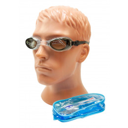 Очки для плавания CONQUEST  A-51 (в сумочке), черные