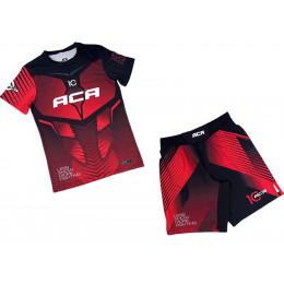 Комплект шорты/футболка (2) ACA MMA(12084), цвет красный (2XL)