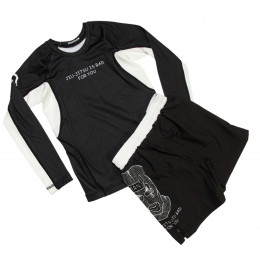 Набор рашгард/шорты (6комплектов) MANTO(NEW MODEL) 166, детские, цвет черный/белый, (128-XS)