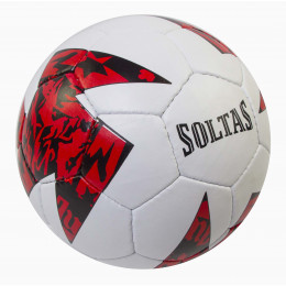 Мяч футбольный SOLTAS, модель №3 красный/черный, №5