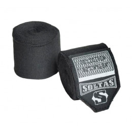 Набор бинтов боксерских SOLTAS(10 пар), эластан, черный (2.5 м)