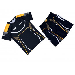 Набор майка/шорты (5 комлпектов) GREEN HILL(TR)2005 взрослый, черный/желтый (S-XXL)