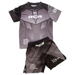 Набор майка/шорты (5 комплектов) ACA(NEW MODEL) 171, взрослые, цвет темно/серый, (XXS-L)
