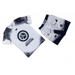 Набор майка/шорты (5 комлпектов) UWW (TR)2003 взрослый, белый/серый (S-XXL)