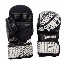 Перчатки MMA GREEN HILL, DX, черный/белый, XXS