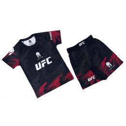 Набор майка/шорты (5 комлпектов) UFC(FIGHT COR) (TR)2025 детский, черный/красный (140-XS)