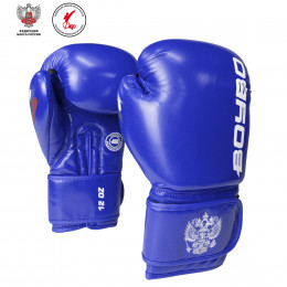 Перчатки боксерские BoyBo TWIN, IKB-42 (одобрено ФБР,ФКР), синий (12 OZ)