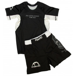 Набор майка/шорты (5 комплектов) MANTO(NEW MODEL) 166, взрослые,  цвет черный/белый, (XXS-L)