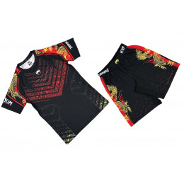 Набор майка/шорты(6 комплектов) VENUM UFC 11034, детский (черный/красный), (128-XS)