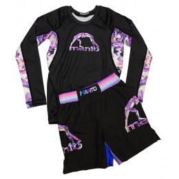 Набор рашгард/шорты (6комплектов) MANTO(NEW MODEL) 170, детские, цвет черный/перелив, (128-XS)