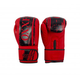 Боксерские перчатки OXXFIRE Muay Thai PRO, PVC, (10 oz), красный/черный
