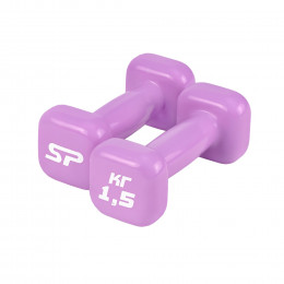 Гантель виниловая ESPADO ES1119LC сиреневая, 1 пара (1.5)