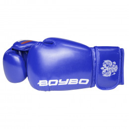 Перчатки боксерские BoyBo TWIN, IKB-42 (одобрено ФБР,ФКР), синий (10 OZ)
