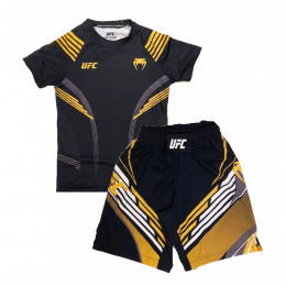 Комплект шорты/футболка (2) UFC VENUM, взрослый, черный/золото, XS