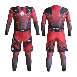 Комплект шорты/рашгард/легенсы (3) VENUM UFC(CRYPTO), красный/черный, (XL)