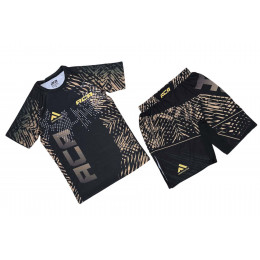 Набор майка/шорты (5 комлпектов) ACA (TR)12197 взрослый, черный/золотой (S-XXL)