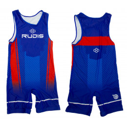 Трико борцовское RUDIS модель №2, синее, 2XL